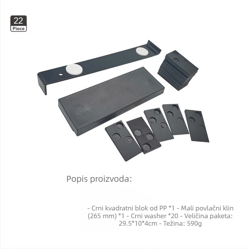 Set alata za postavljanje drvenog poda – ugljični čelik, 45 komada, 1,65 kg, 35/40 mm, Kućna uporaba