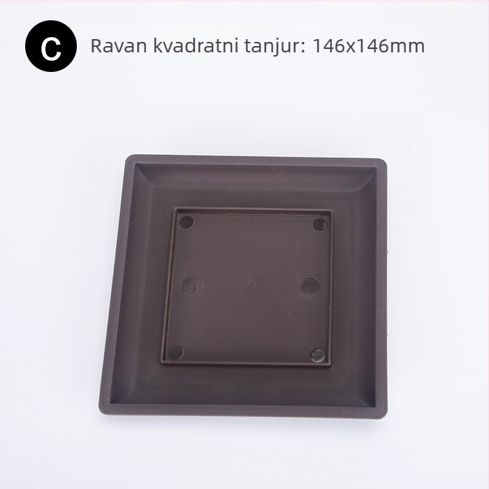 Sukulentna posuda od smole, pravokutnog oblika, plitkog dizajna, set za sadnju i donja posuda za kućnu uporabu