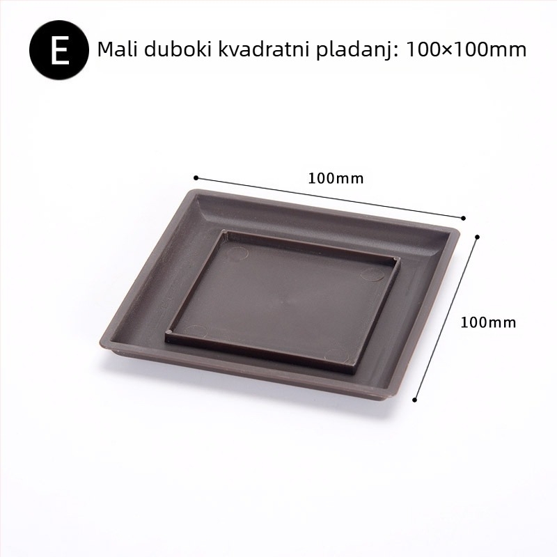 Sukulentna posuda od smole, pravokutnog oblika, plitkog dizajna, set za sadnju i donja posuda za kućnu uporabu