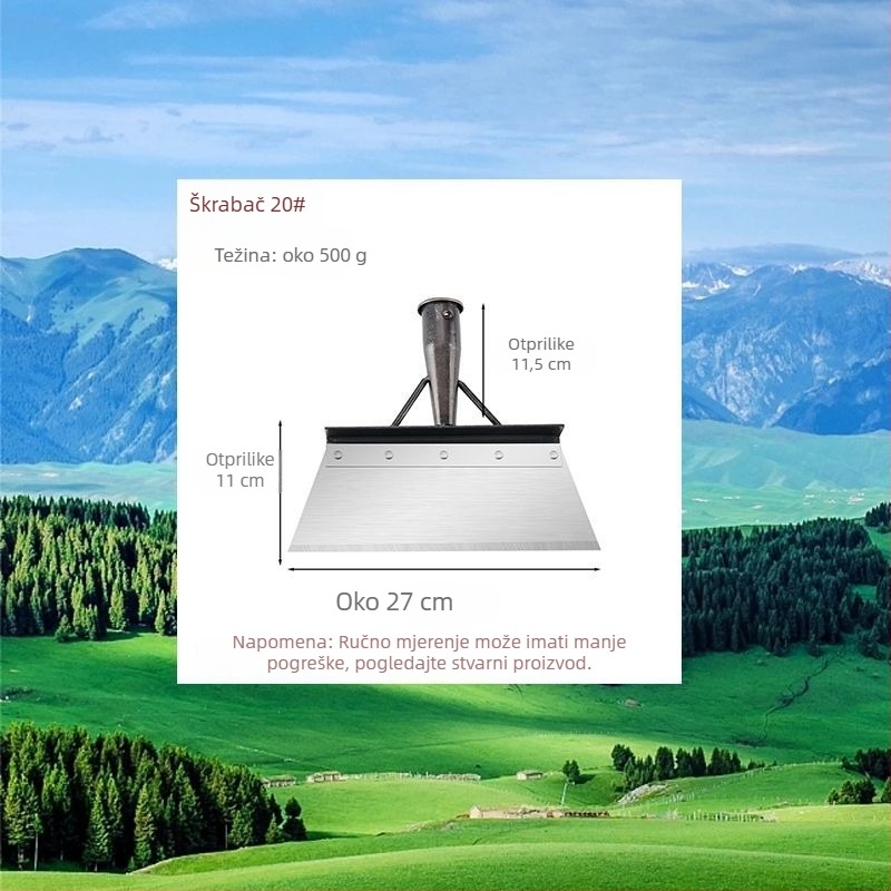 Snježna lopata od mangan čelika sa nazubljenom rubom – za uklanjanje snijega, gnoja i kućno čišćenje