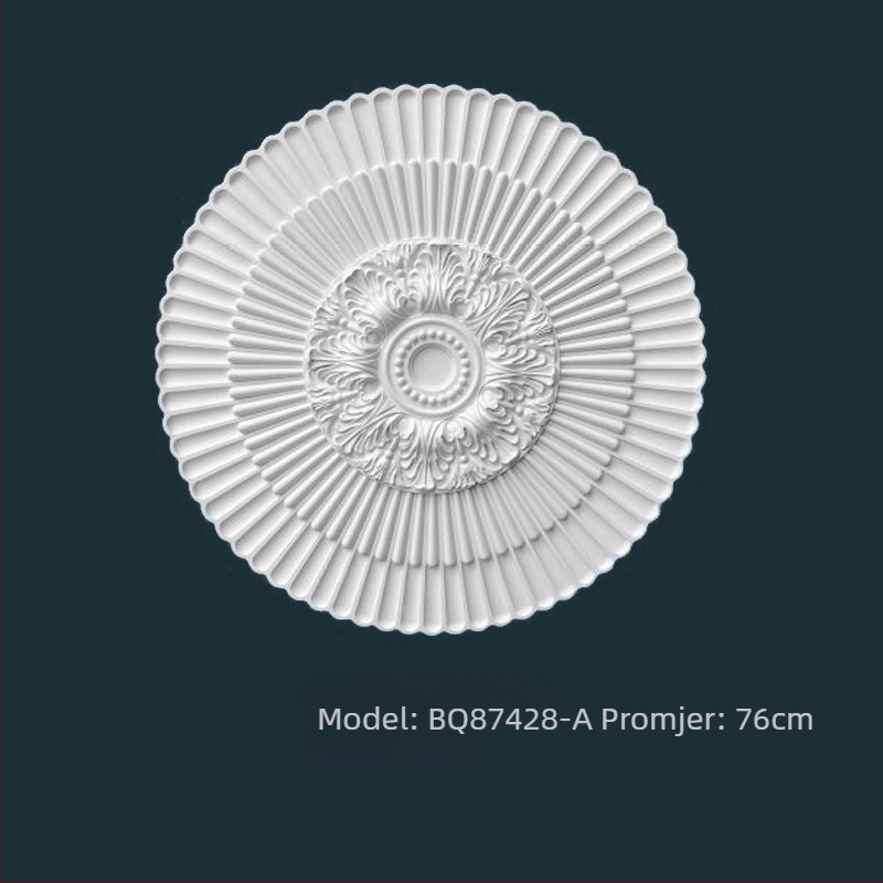 PU lamp panel s kružnim stropnim diskom za europski stil lustera – dekoracija (Materijal: PU; Model: BQ-XY-; Stil: reljef, moderna jednostavnost, lagani luksuz)