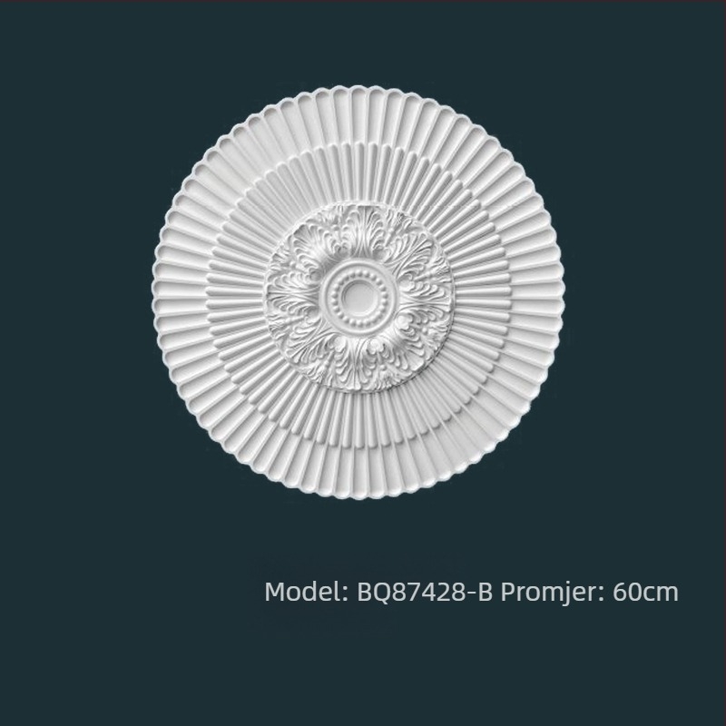 PU lamp panel s kružnim stropnim diskom za europski stil lustera – dekoracija (Materijal: PU; Model: BQ-XY-; Stil: reljef, moderna jednostavnost, lagani luksuz)