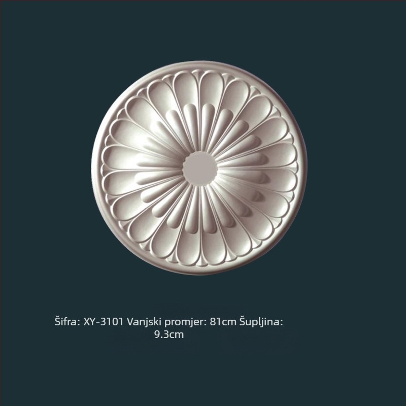 PU lamp panel s kružnim stropnim diskom za europski stil lustera – dekoracija (Materijal: PU; Model: BQ-XY-; Stil: reljef, moderna jednostavnost, lagani luksuz)