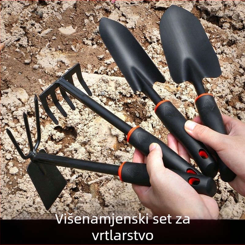 Set alata za vrt: željezne lopate, mala lopata, grablje, motika za poljoprivredu (Materijal: željezo; Marka: Consultation; Namjena: Poljoprivreda)