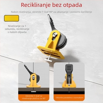 Nivelač pločica – brz alat za poravnavanje, ponovo upotrebljivi alat za postavljanje pločica, univerzalni model