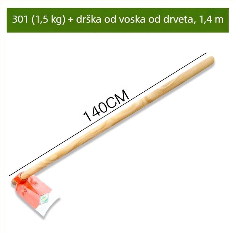 Vrtna motika za plijevljenje, uzgoj povrća i prorahljivanje tla – oranje i rahljanje