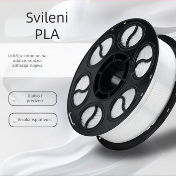 PLA svila vlakno za 3D ispis — kružni presjek, diskastan izgled, gustoća 1.26-1.40 g/cm3