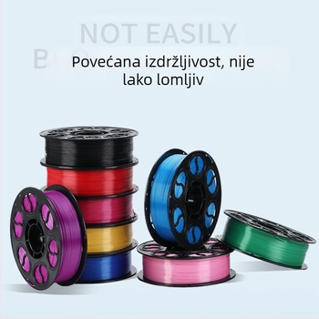 PLA svila vlakno za 3D ispis — kružni presjek, diskastan izgled, gustoća 1.26-1.40 g/cm3