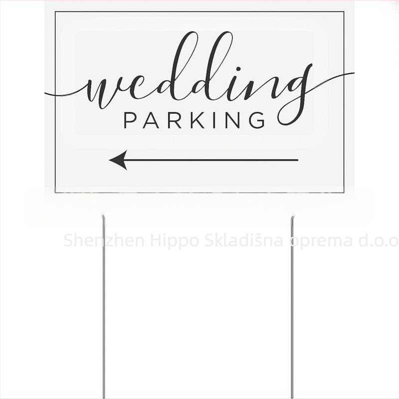 Vrtni ukrasni natpis sa šipkom za vanjsko vjenčanje, dvorišni smjer