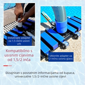 Glava za usisavanje bazena od aluminijske legure za napuhivačke bazene — pribor za bazene