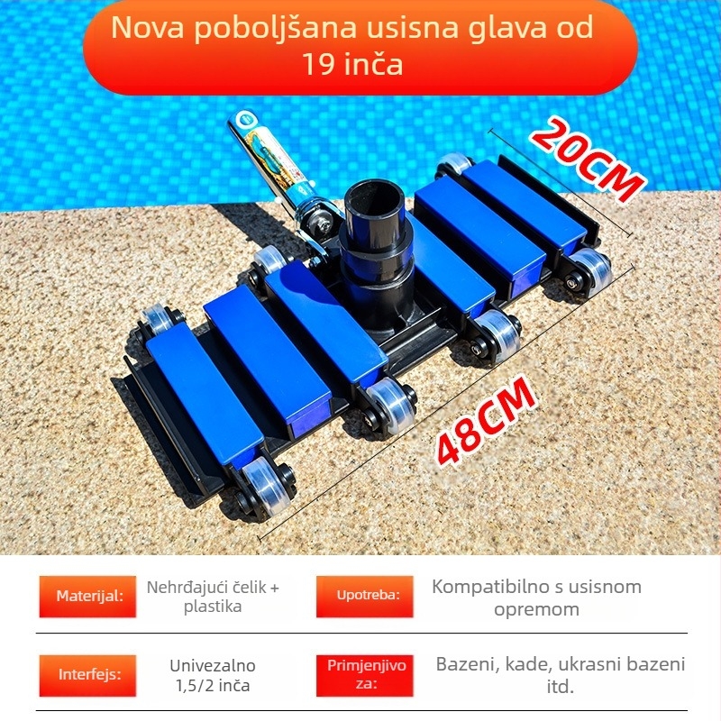 Glava za usisavanje bazena od aluminijske legure za napuhivačke bazene — pribor za bazene