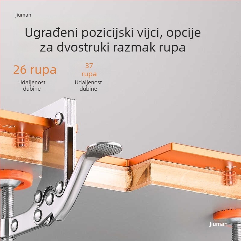 Aluminijska profilna šablona za kanaliziranje bez ručke, dvostruko namijenjena, U-oblikovana šablona za drvne radove