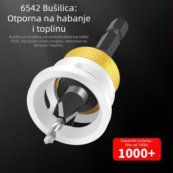 Četverostrani konusni bušil, glava od legura, podesiva dubina, korak bušenja