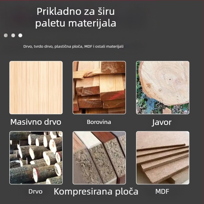 Četverostrani konusni bušil, glava od legura, podesiva dubina, korak bušenja