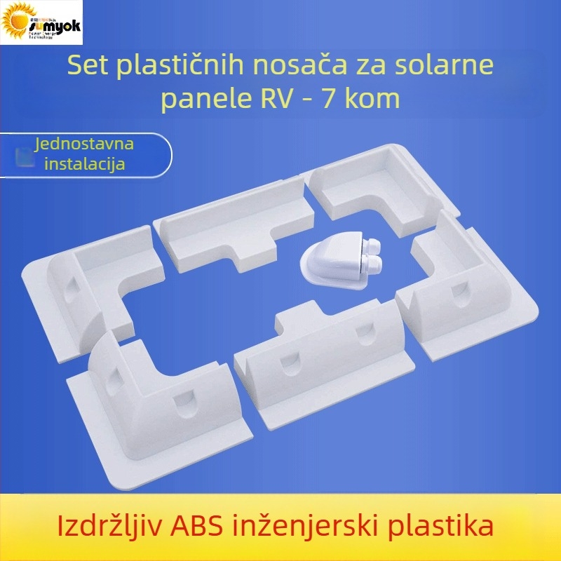 Plastični držač solarnjih panela za RV i jahte, ABS, 7-djelni set s kutijom za spojeve — Marka SY, Model Integrated, Materijal Plastika, Težina 2000 g