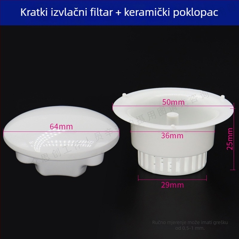 Dodatak za stomatološki stol: keramični poklopac, plastični filter, staklena posuda i ventil