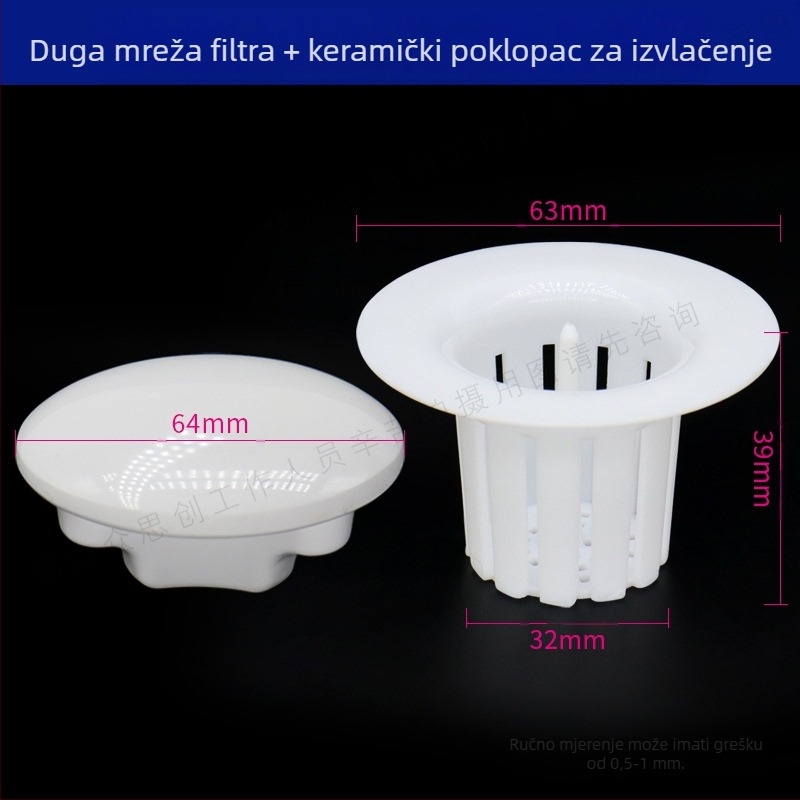 Dodatak za stomatološki stol: keramični poklopac, plastični filter, staklena posuda i ventil