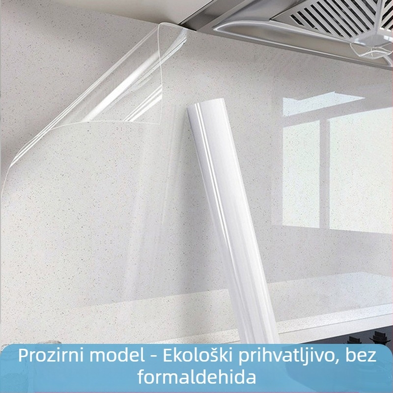 Kuhinjska naljepnica za zid PET-a, vodootporna i otporna na ulja, otporna na visoke temperature, marmornog uzorka, samoljepljiva, 1 kom.