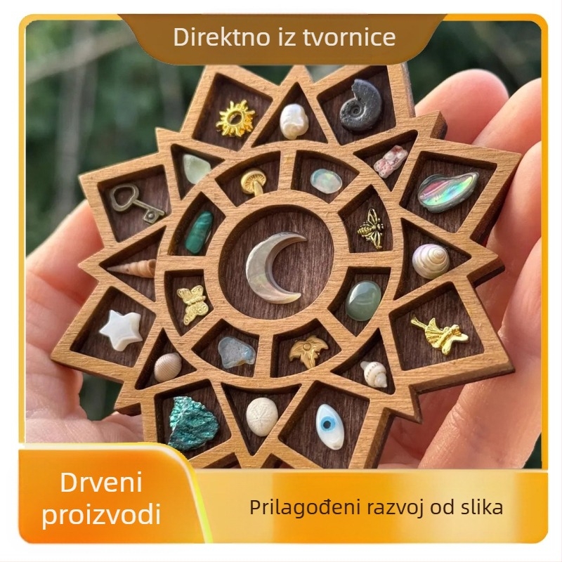 Miniaturna polica za nakit, boxwood, LT marka, ručno izrađeni viseći ukras, modernog jednostavnog stila