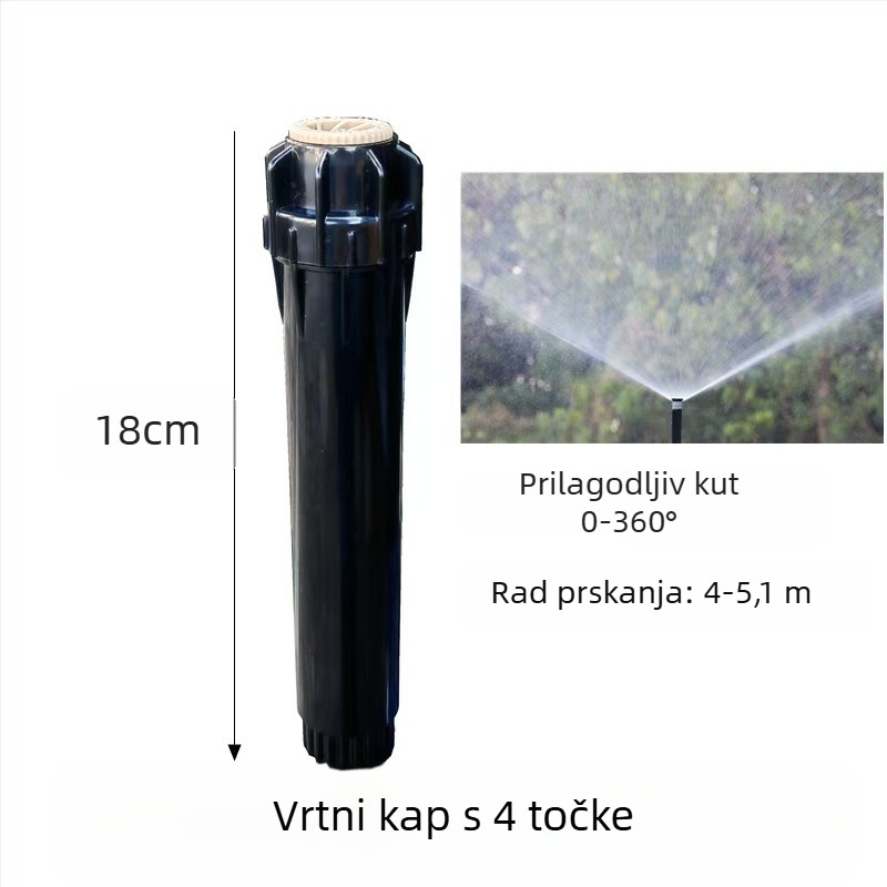 Guangying ukopni teleskopni raspršivač s 360° rotacijom za navodnjavanje travnjaka i vrta (inženjerske plastike)