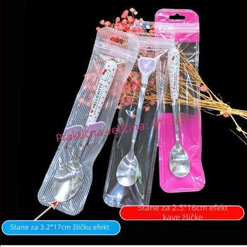 Prozirna samouzavodavajuća vrećica za darove s zaobljenim kutovima; duljina zatvaranja 2.5 cm; 50 komada po pakiranju; materijal: novi materijal