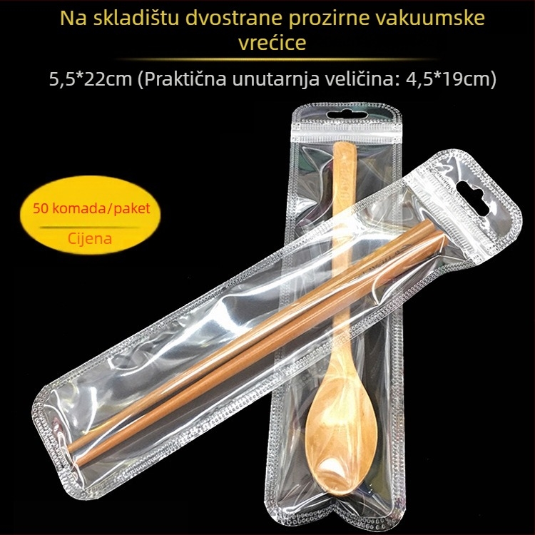 Prozirna samouzavodavajuća vrećica za darove s zaobljenim kutovima; duljina zatvaranja 2.5 cm; 50 komada po pakiranju; materijal: novi materijal