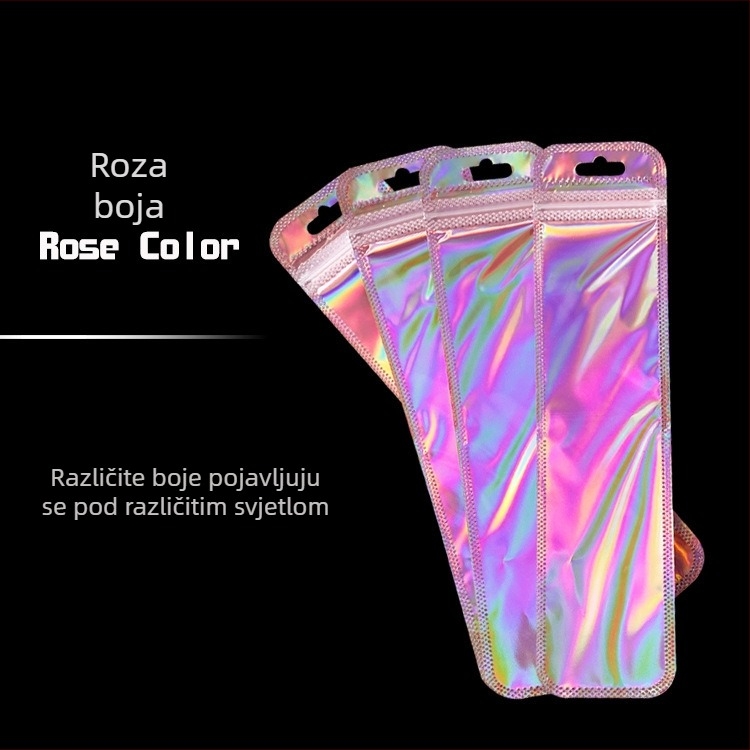 Prozirna samouzavodavajuća vrećica za darove s zaobljenim kutovima; duljina zatvaranja 2.5 cm; 50 komada po pakiranju; materijal: novi materijal