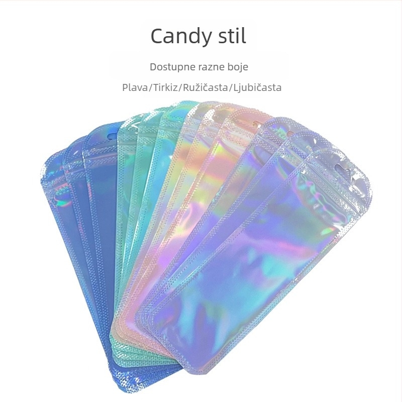 Prozirna samouzavodavajuća vrećica za darove s zaobljenim kutovima; duljina zatvaranja 2.5 cm; 50 komada po pakiranju; materijal: novi materijal