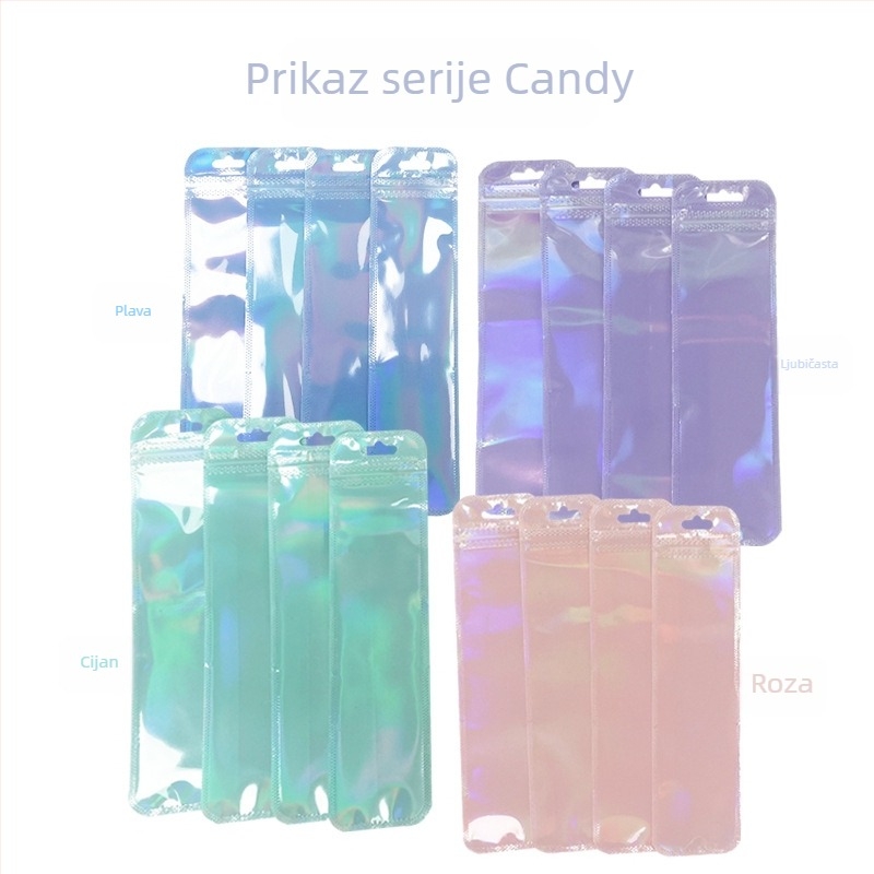 Prozirna samouzavodavajuća vrećica za darove s zaobljenim kutovima; duljina zatvaranja 2.5 cm; 50 komada po pakiranju; materijal: novi materijal