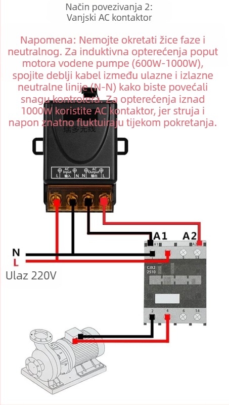 Bežični prekidač daljinskog upravljanja za lampu i motor – Ruiduo chuang