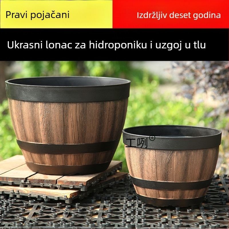 Posuda za cvijeće od smole, podni model, klasični stil, za kućno vrtlarenje
