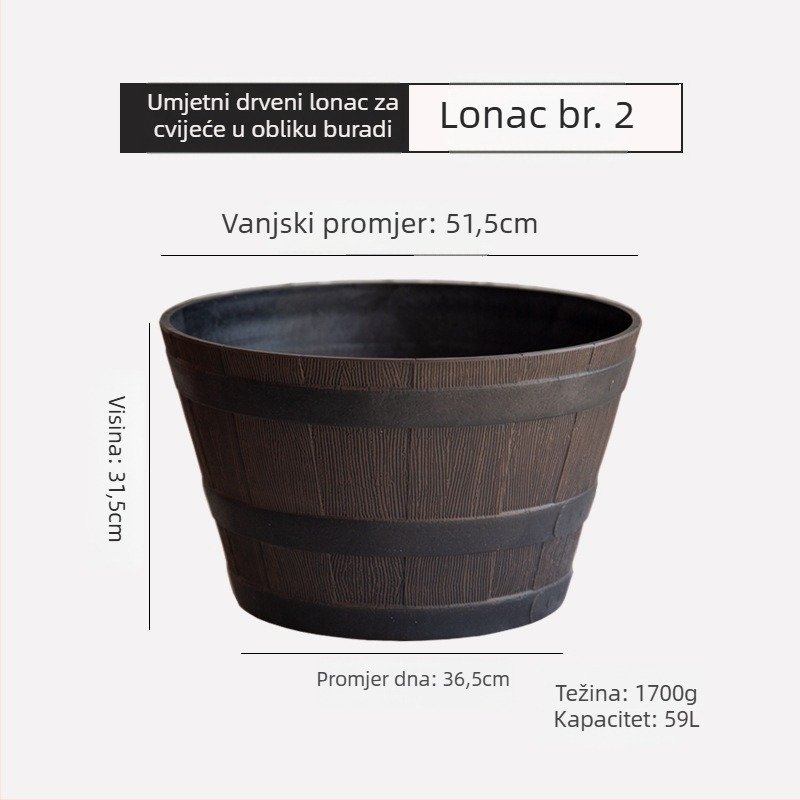 Posuda za cvijeće od smole, podni model, klasični stil, za kućno vrtlarenje