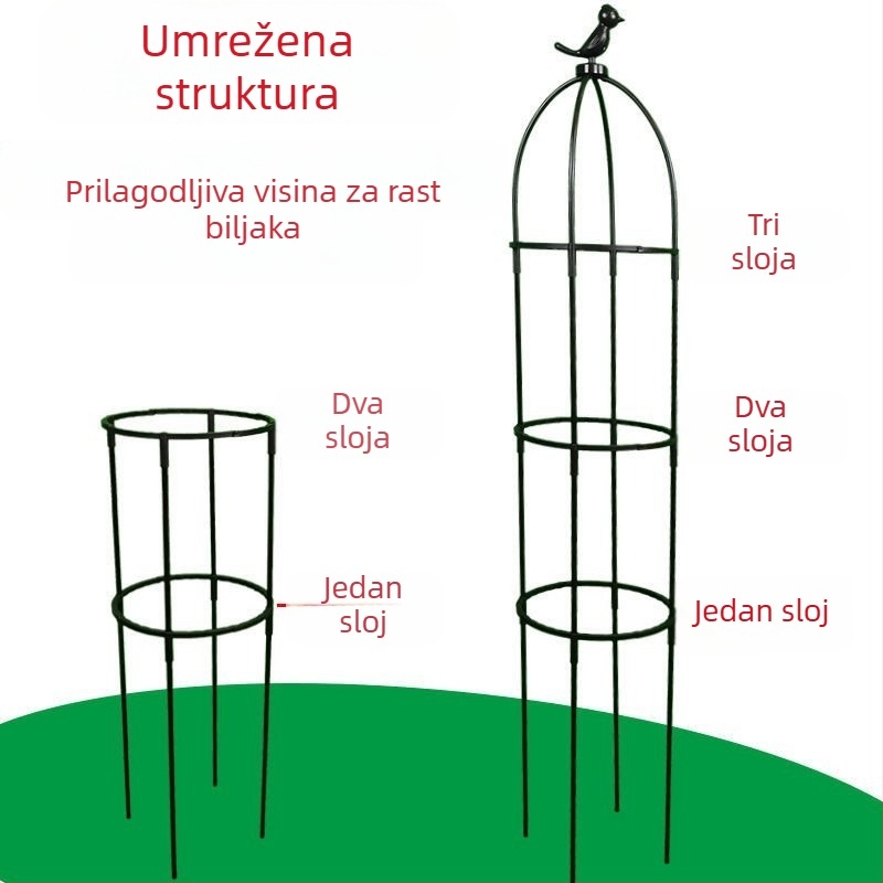 Vrtni okvir za penjačke ruže i Clematis, kišobran oblik konstrukcije, stalak za cvijeće u obliku gljive, podrška za zelene biljke za vanjsku upotrebu (Stil: Pastoralno; Temperatura rasta: Drugo; Vrste biljaka: Drugo)