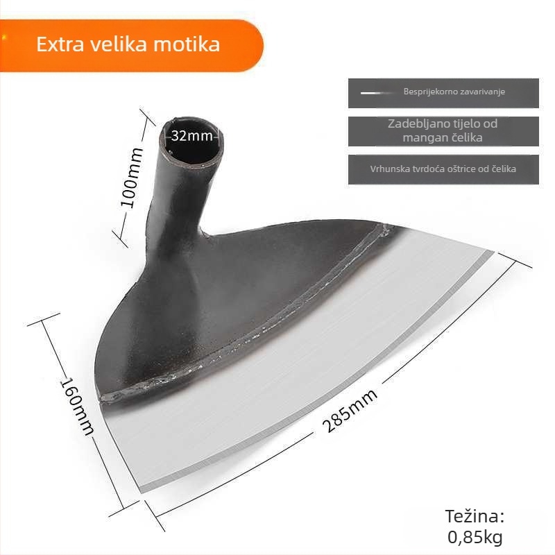 Višenamjenska lopata od manganskog čelika za plijevljenje, kopanje i sadnju povrća