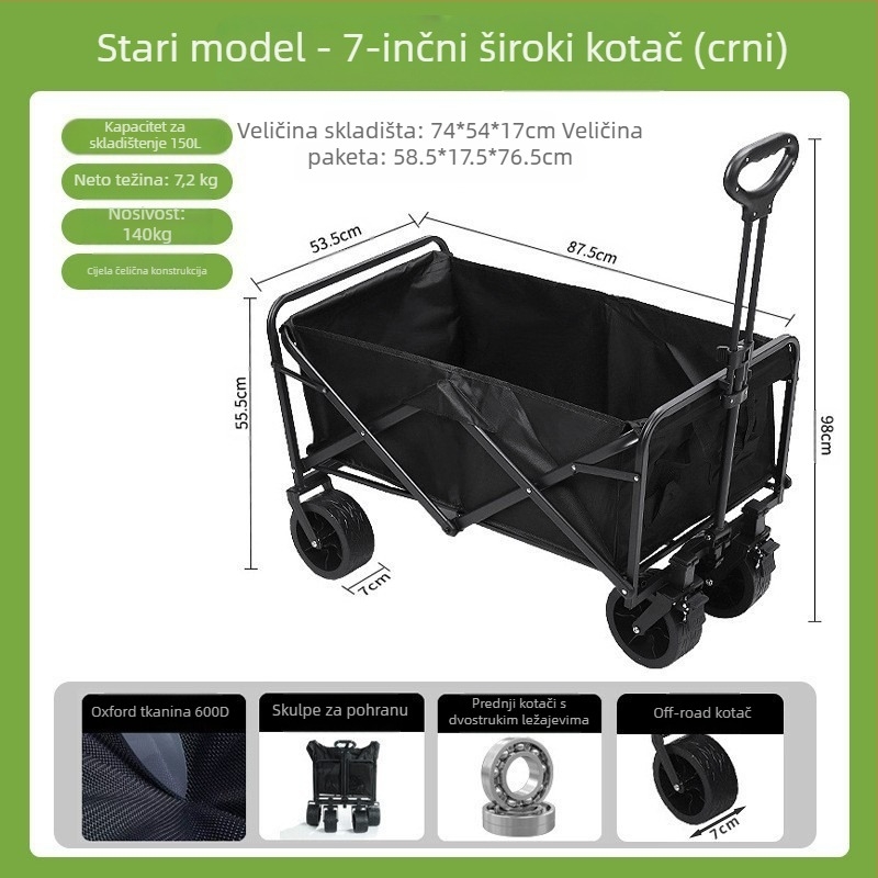 Kamping kolica – sklopiva vanjska kolica s piknik stolom