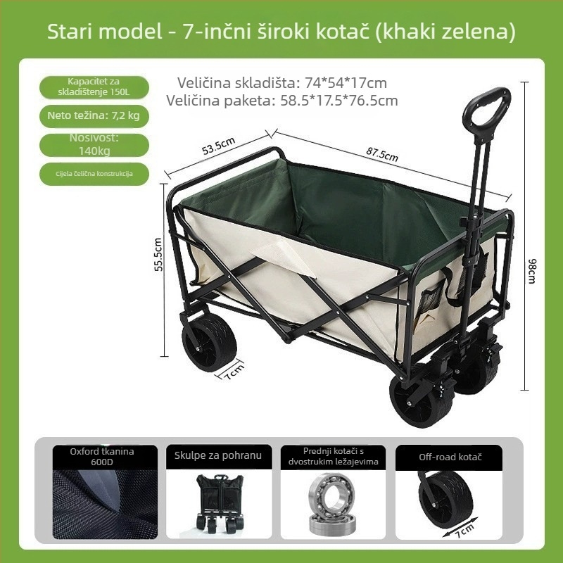 Kamping kolica – sklopiva vanjska kolica s piknik stolom