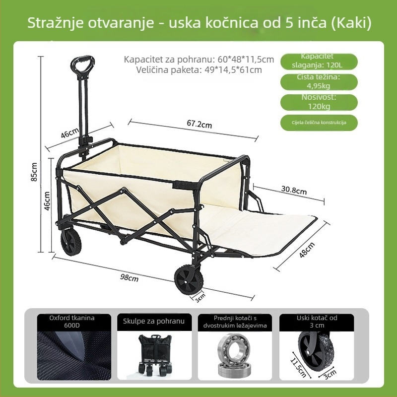 Kamping kolica – sklopiva vanjska kolica s piknik stolom