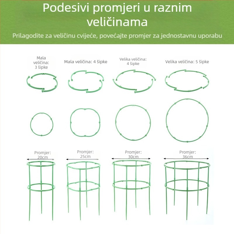 FURUN Stalak za cvijeće, plastični, stacionaran na podu, minimalistički stil, kućno vrtlarenje