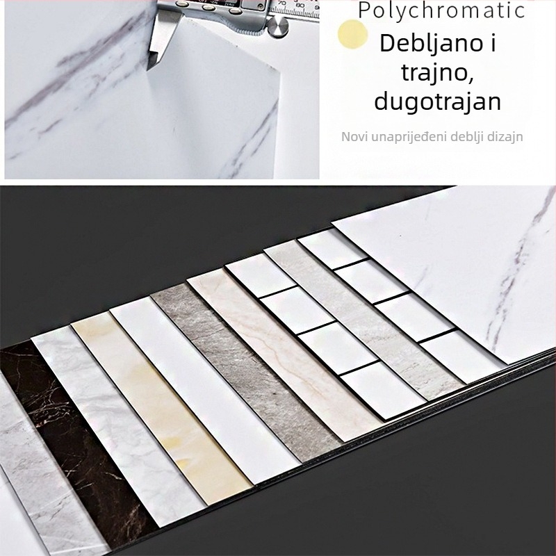 Zidna naljepnica s imitacijom mramora, PVC, samoljepljiva, vodootporna i otporna na vlagu, za kupaonicu