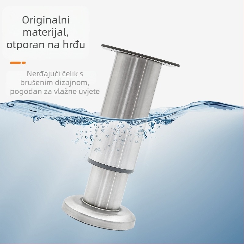 Podesive noge za namještaj – Qiaoju qiaojian hardware, model QJDL-BXGGJ-7, materijal: nehrđajući čelik / hladno valjani čelik, pogodna za ormariće i sofe, stil: moderni minimalistički