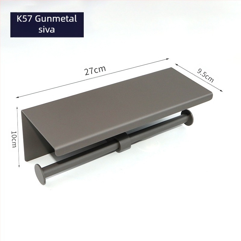 Huanuo držač toaletnog papira od nehrđajućeg čelika 304, kvadratnog oblika, zrcalni završetak, moderni minimalistički stil