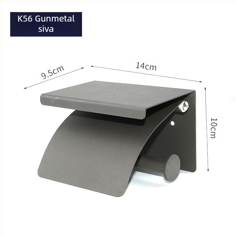 Huanuo držač toaletnog papira od nehrđajućeg čelika 304, kvadratnog oblika, zrcalni završetak, moderni minimalistički stil