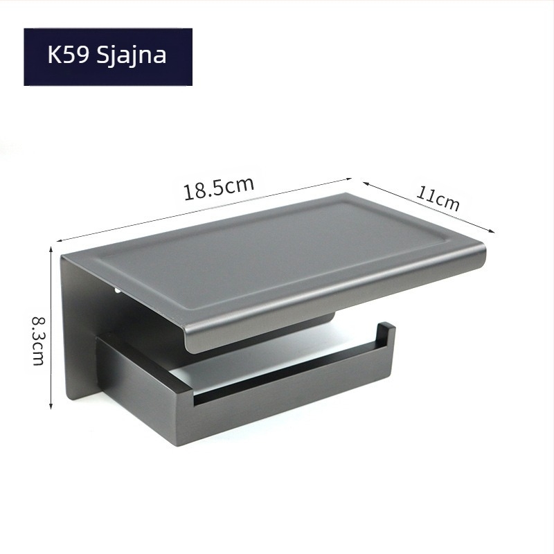 Huanuo držač toaletnog papira od nehrđajućeg čelika 304, kvadratnog oblika, zrcalni završetak, moderni minimalistički stil