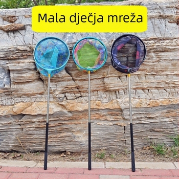 Dječja teleskopska mreža s štapom od nehrđajućeg čelika i aluminijske legure za ribolov, leptire i kukce