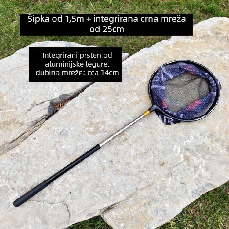 Dječja teleskopska mreža s štapom od nehrđajućeg čelika i aluminijske legure za ribolov, leptire i kukce