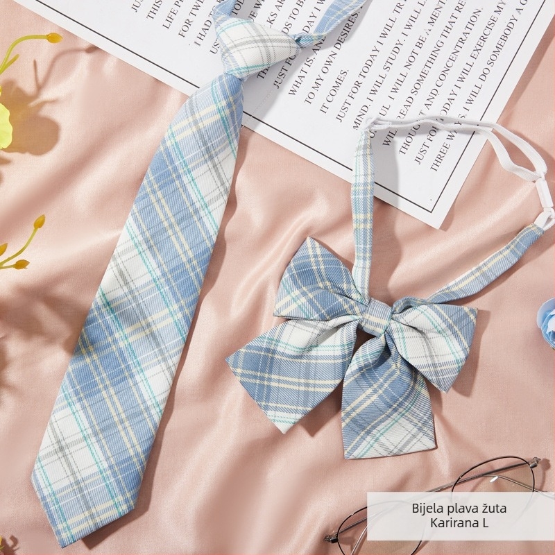 Klip kravate s kariranim uzorkom, stil za parove, za odrasle, cvijet za kravatu