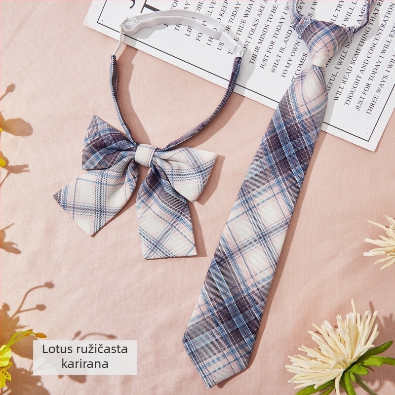 Klip kravate s kariranim uzorkom, stil za parove, za odrasle, cvijet za kravatu