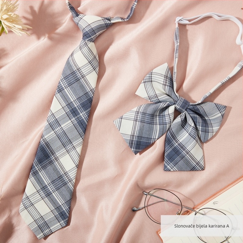 Klip kravate s kariranim uzorkom, stil za parove, za odrasle, cvijet za kravatu