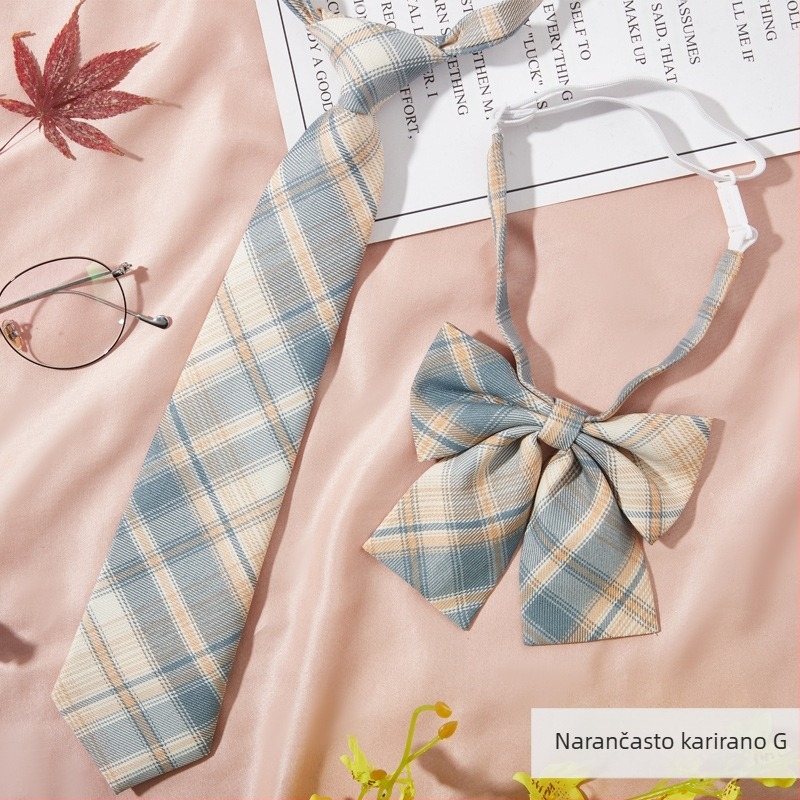Klip kravate s kariranim uzorkom, stil za parove, za odrasle, cvijet za kravatu