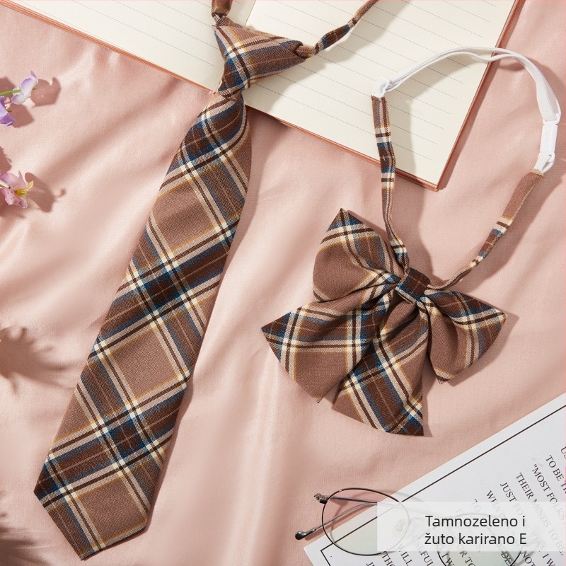 Klip kravate s kariranim uzorkom, stil za parove, za odrasle, cvijet za kravatu